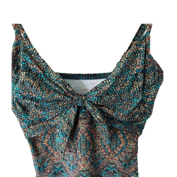 Miraclesuit Pin-up One Piece Swimsuit Pin Underwire Slimming Nile Blue Sz 16 NWT - Picture 3 of 7